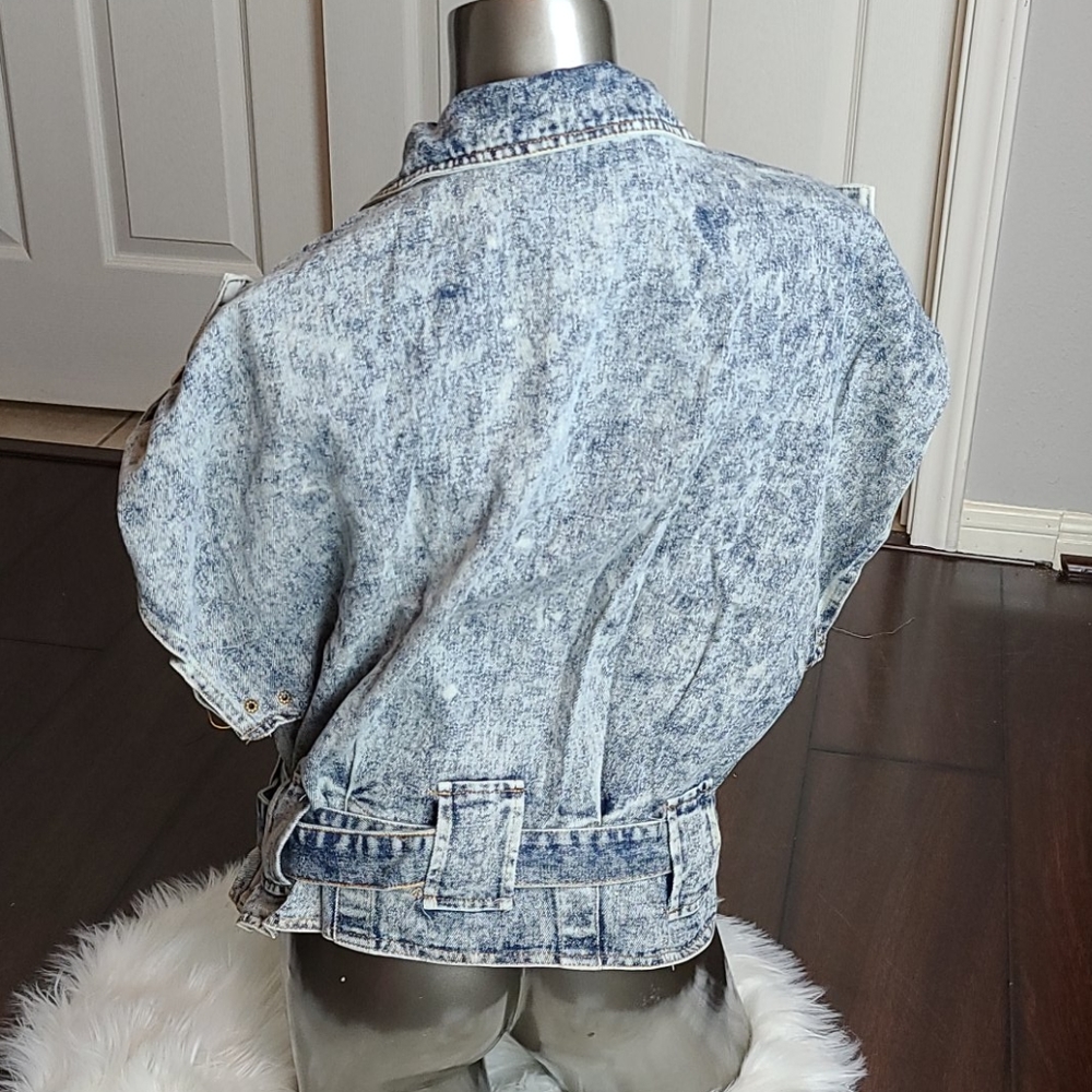 Vintage 80's Acid Wash Denim Jean Jacket - Picture 12 of 12